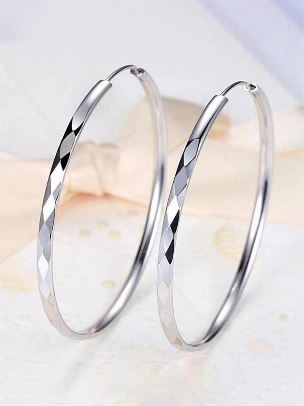 Fashionable Hoop Earrings, 1 Pair Fashion Jewelry for Party, Daily Clothing Decor, Trendy All-match & Exquisite Jewelry for Birthday Gift for Women & Girls