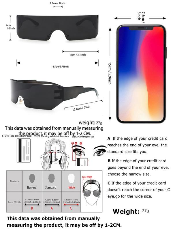 1 Pair Summer Plat Frame Sunglasses, New Personality Travel Accessories for Women & Men, Lightweight and Durable for Outdoor Sun Protection Glasses for Daily Use