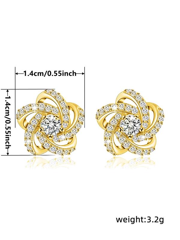 Fashion Criss Cross Design Rhinestone Inlaid Earrings As Gift, Anniversary Wedding Party Jewelry Gifts for Women, Classic Fashion Accessories for Daily Wear, without Box