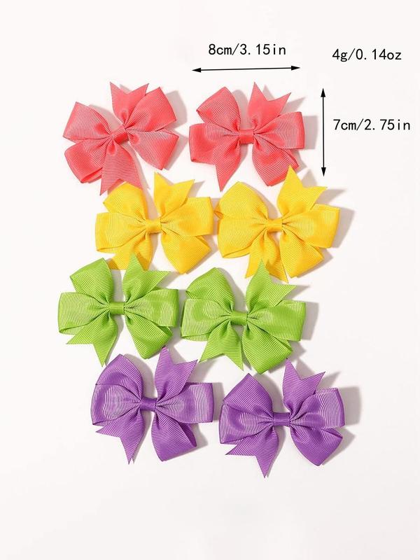 Random Color Cute Bow Decor Hair Clips, Fashion Hair Accessories for Women & Girls, Casual Versatile Hair Accessories for Daily & Back To School