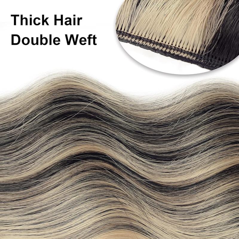 Vigorous Clip in Hair Extensions Long Wavy Synthetic Hairpieces,Natural & Soft Hair & Blends Well Hair Extensions,Easy to Wear for Women Girls Daily Use Event Party Use