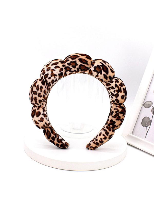 Leopard Print Padded Hair Hoop, Cute Hair Accessories for Women & Girls, Minimalist Headwear Suitable for Thick Hair