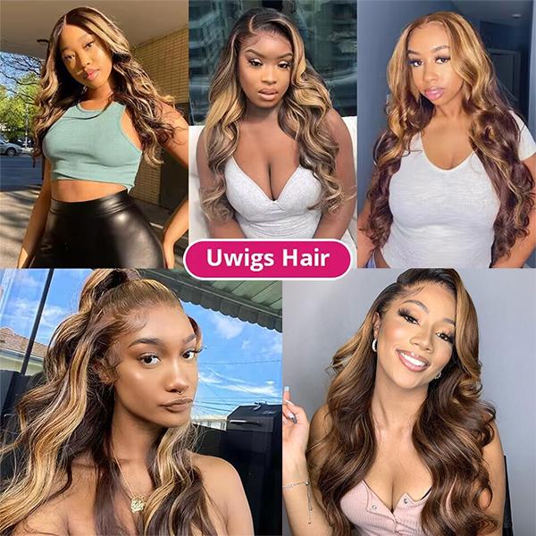 4 27 Highlight Body Wave Bundles Ombre Colored Human Hair Weave Bundles 1 3 4 Bundles Deal