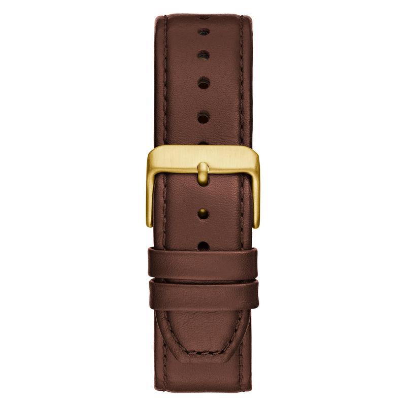 GUESS Male Two-Tone Analog Leather Watch