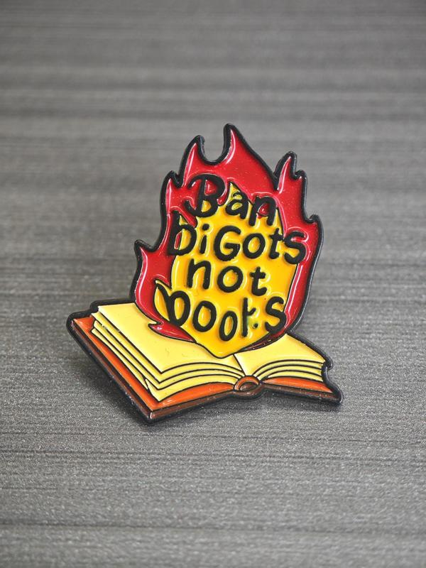 Cartoon Badges Enamel Pin, Reading Enthusiast Badge, Clothing Accessories, Hat Bags Decorated Student Badge, Satchel Pendant