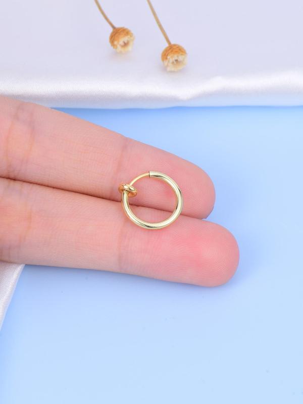 Magnetic Nose Ring, Stainless Steel Fake Nose Ring, Fashionable Body Jewelry for Women & Men, Trendy All-match & Exquisite Jewelry for Birthday Gift