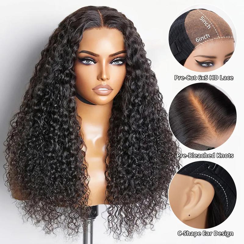 Mscoco Hair Upgraded Glueless Deep Wave Wig 6×5 Wear And Go Pre Cut HD Lace Wig Pre Bleached Knots Human Hair Wig