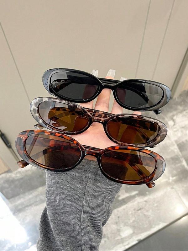 Unisex Vintage Cat Eye Frame Sunglasses, Trendy Casual Sunglasses for Everyday Use, Fashion Accessories for Outdoor Activities