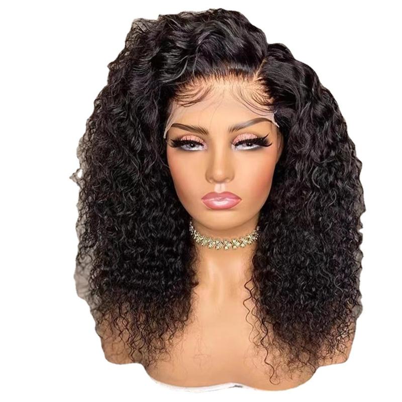 Front Lace Wig Female Short Curly Hair Small Volume Chemical Fiber Former Lace Head Cap