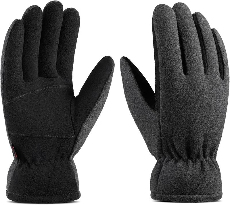 Winter Gloves for Men Women: -20F Thermal Warm Deerskin Polar Fleece Cotton Glove