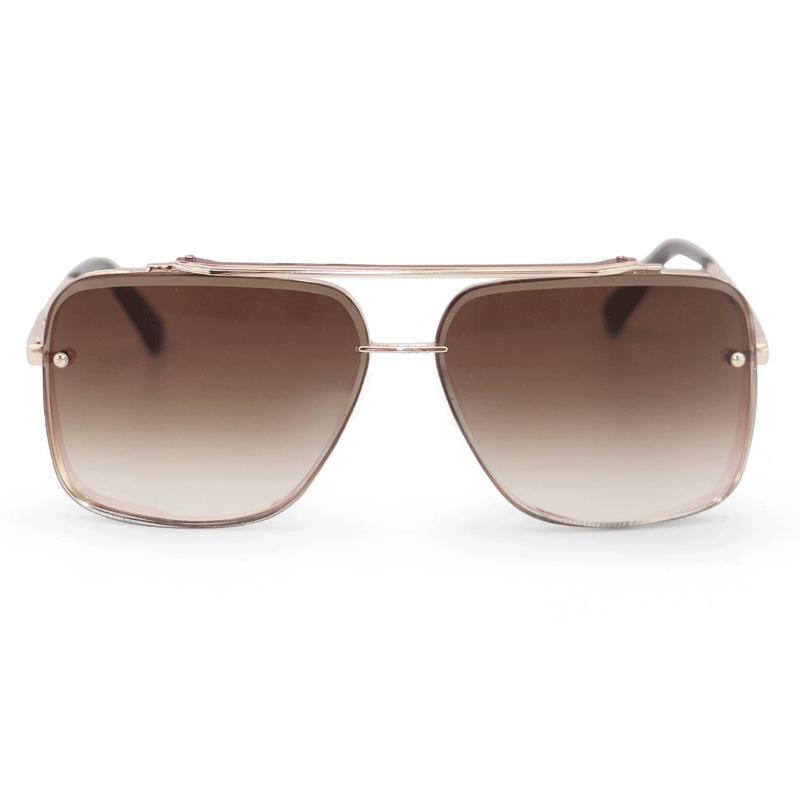 Bella Coffee - Tangle Free Aviator Sunglasses