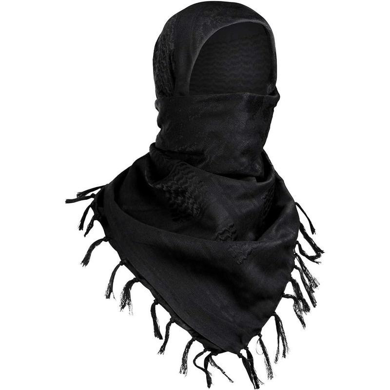 Scarf Military Shemagh Tactical Desert Keffiyeh Head Neck Scarf Arab Wrap with Tassel 43x43 inches