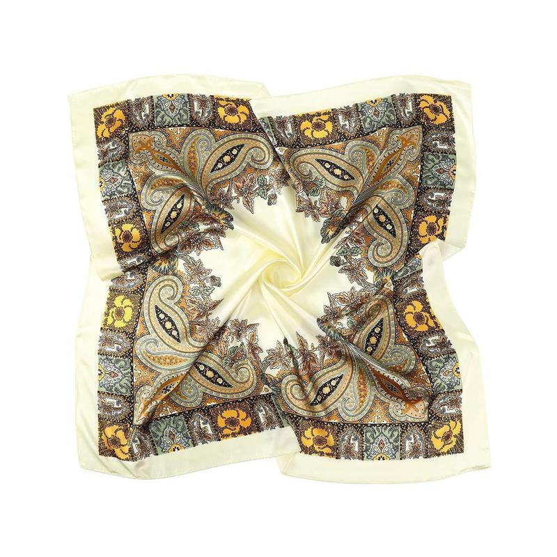 AWAYTR 3PCS 35” Large Square Head Scarf Fashion Hair Scarves Bandana Scarf Headscarf Women's Silk Feeling Scarf Head Wrap