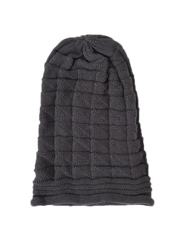 Solid Color Knitted Beanie Hat, Fashionable Warm Outdoor Loose Knitted Hat for Women & Men, Casual Trendy Accessories for Daily Life