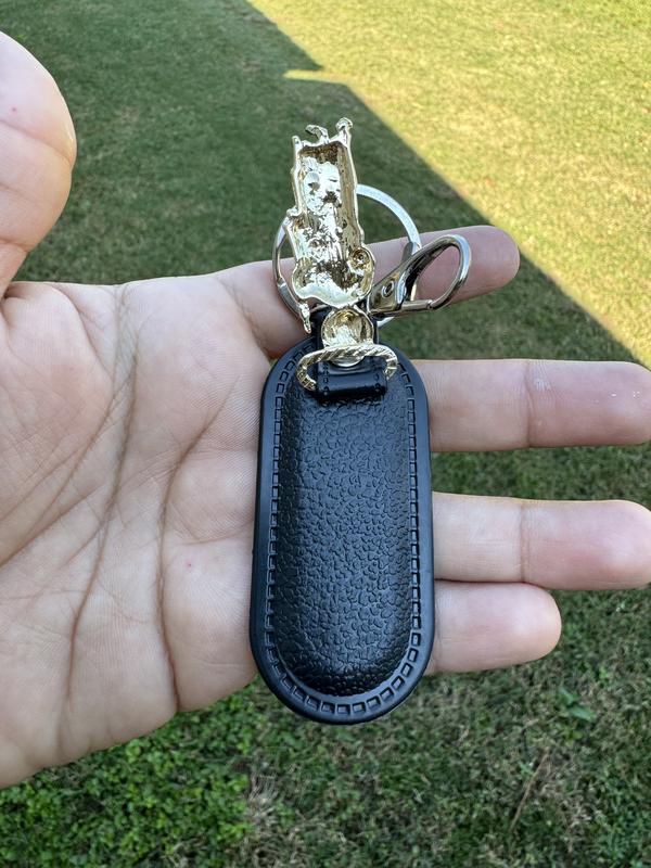 keychain San Judas tadeo stainless steel and leather