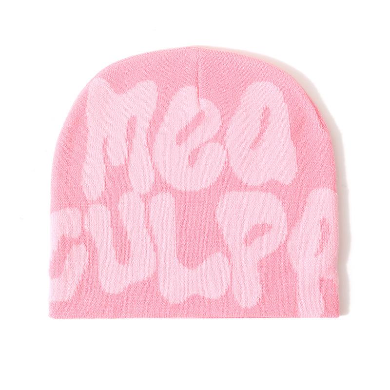 Fashion letter print beanies hat warm knit cap oceanic trend unisex cold cap