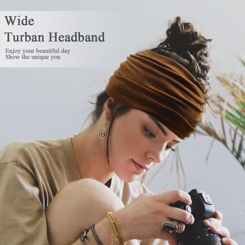 Wide Headbands For Women Stretch Headband Boho  Bands Women's Hair Band Turban Workout Hairband Accessories 6 Pack