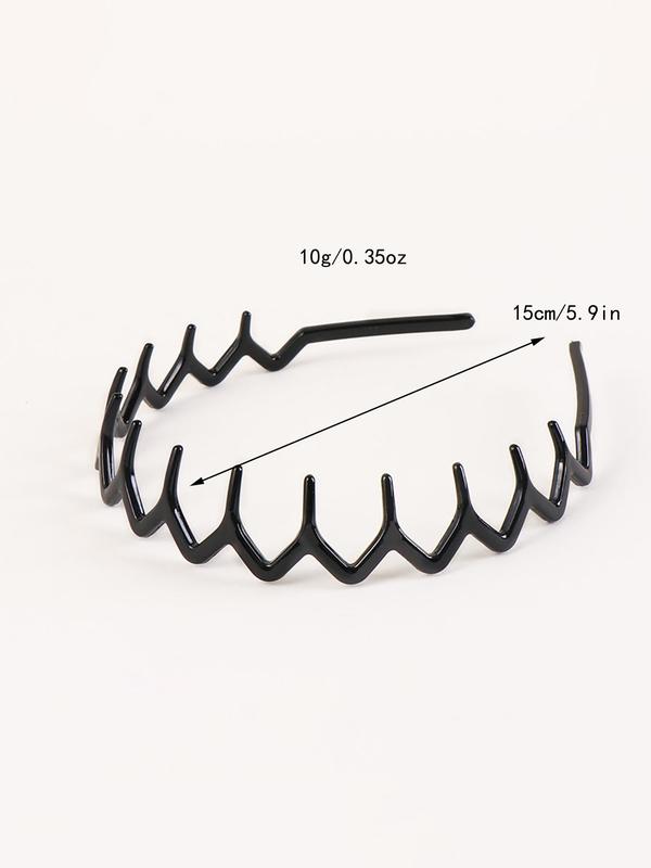 V-shaped Wave Comb Tooth Design Hair Hoop, Casual Simple Hair Accessories for Women & Girls, Fashion Hair Accessories for Daily Wear