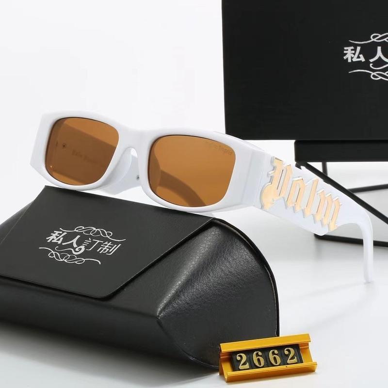 Palm Fashion Sunglasses with Sharp Embossed Logo - European Style Design for Men and Women