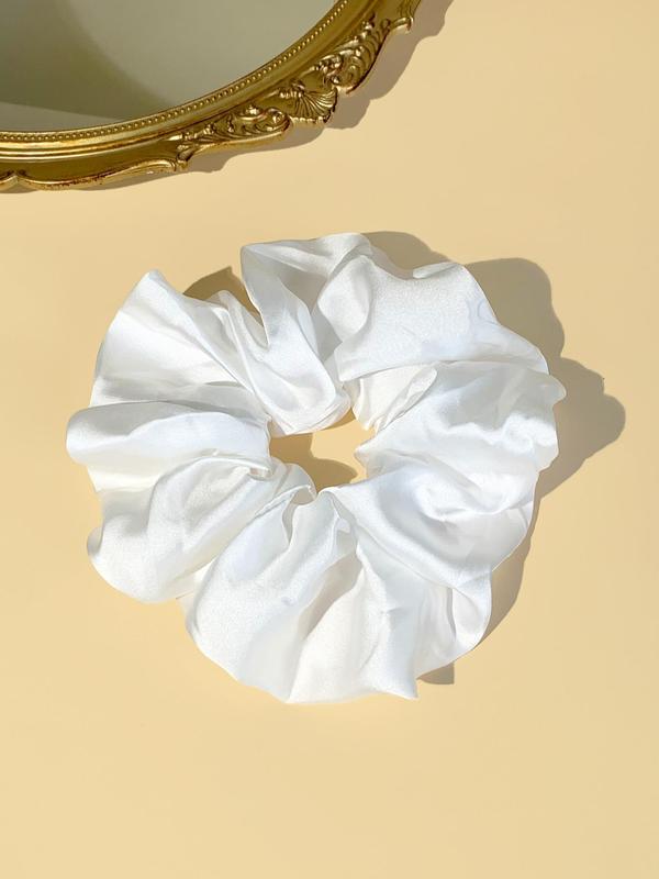 Women's Simple Design Elegant Large Satin Scrunchie, Fashionable Hair Accessories For Daily Wear