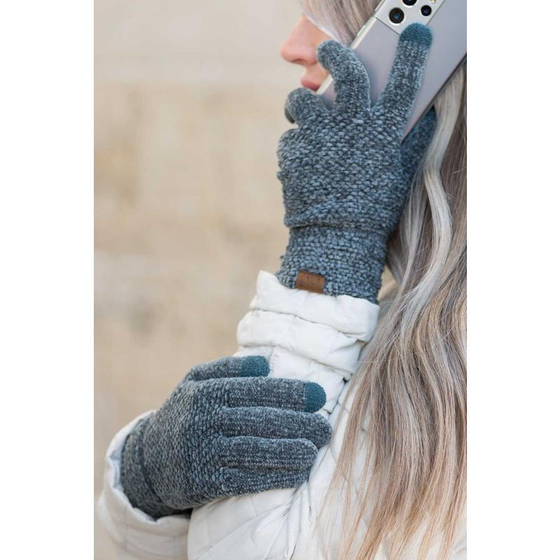 Aili's Corner Chenille Touch Gloves for Women