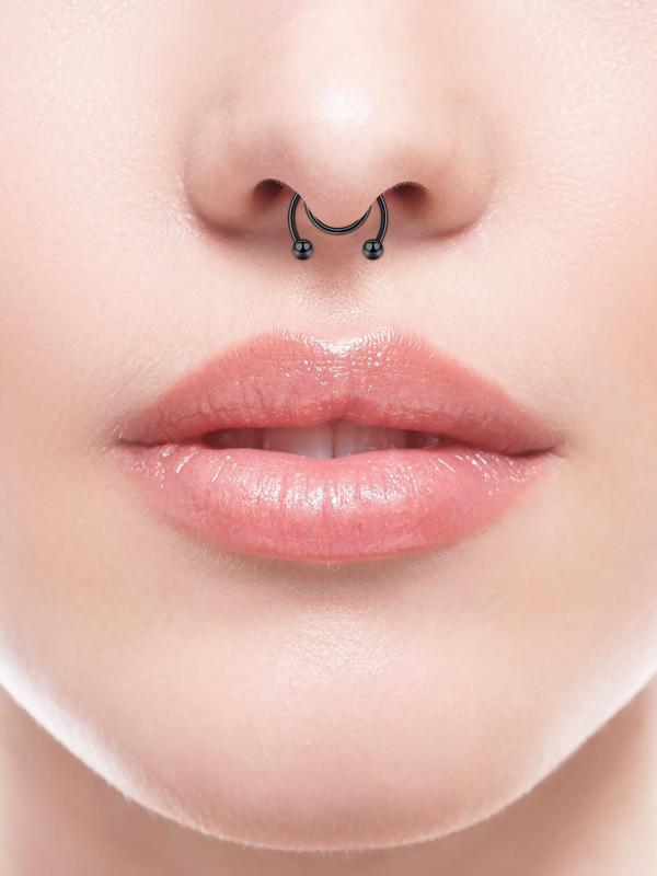 Punk Magnetic Nose Rings, 2024 Nose Cuff, New Fashionable Body No Piercing Jewelry for Men & Women, Streetwear Goth Accessory for Musical Festival Use