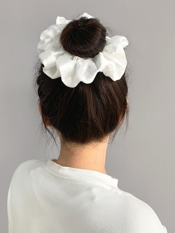 Women's Simple Design Elegant Large Satin Scrunchie, Fashionable Hair Accessories For Daily Wear