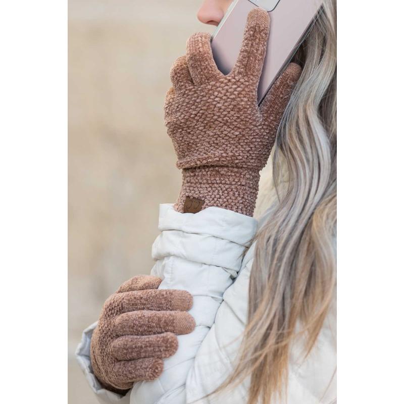 Aili's Corner Chenille Touch Gloves for Women