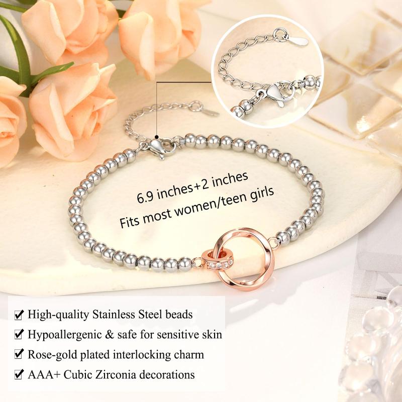 Bracelets for Sister Eternal Love Connected at Heart,Big Sister Little Sister Bracelet, Birthday Christmas Gifts