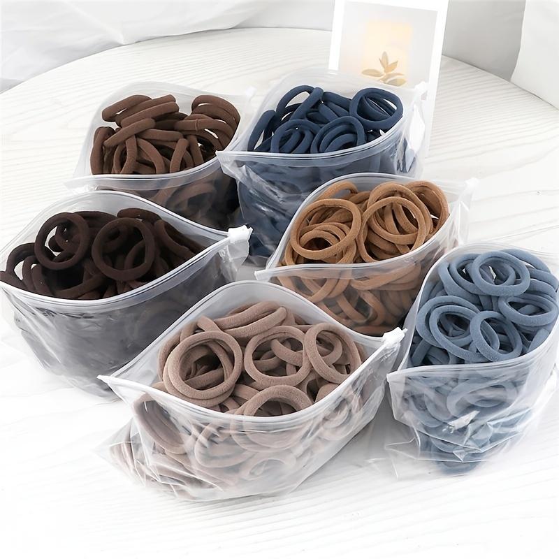 50 pcs set women basic hair bands 1.57inch simple solid colors elastic headband hair ropes ties hair accessories ponytail holder