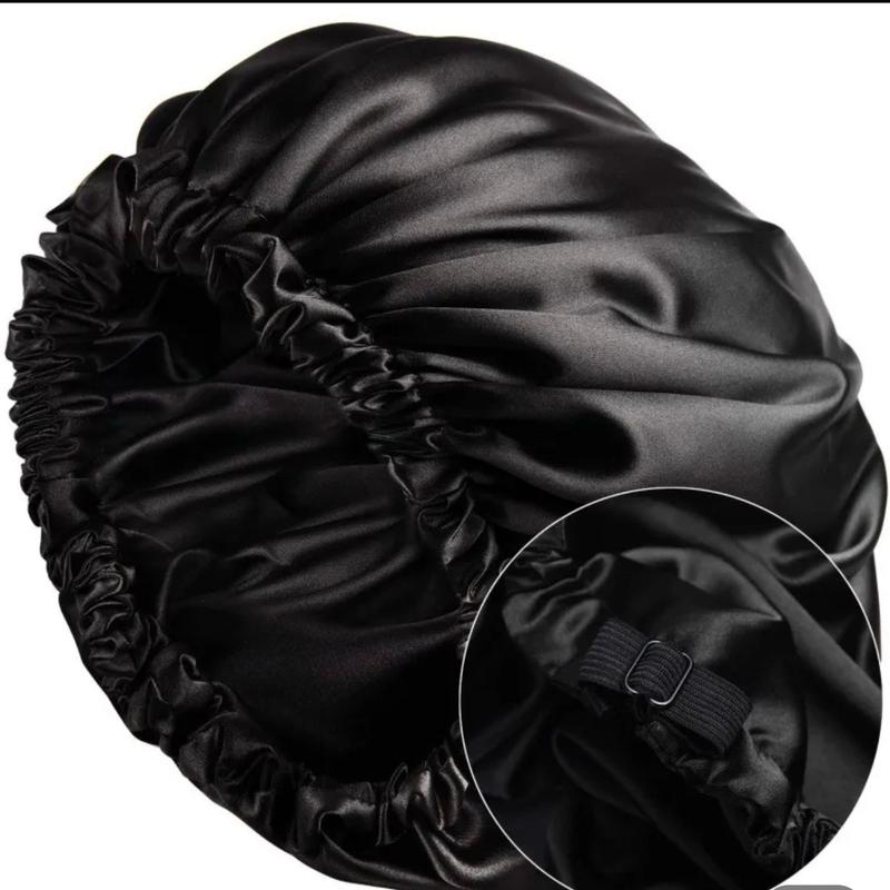 Satin Bonnet Silk Bonnet for Curly Hair Bonnet Braid Bonnet for Sleeping Bonnets for Women Large Double-Layer Adjustable Silk