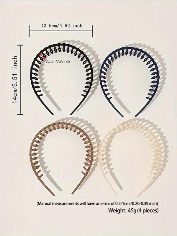 Solid Color Wave Design Hair Hoop, Casual Versatile Hair Accessories for Women & Girls, Minimalist Headwear Suitable for Thick Hair