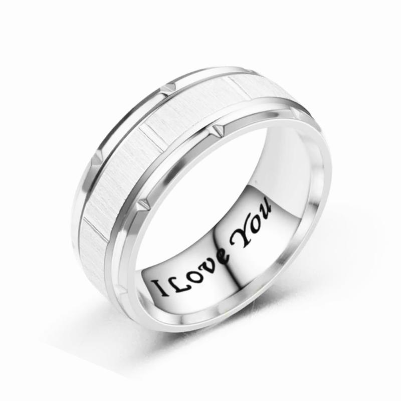 Men's Fashion Stainless Steel Rings, Trendy Engagement Wedding Jewelry, Black Tungsten ring black tungsten