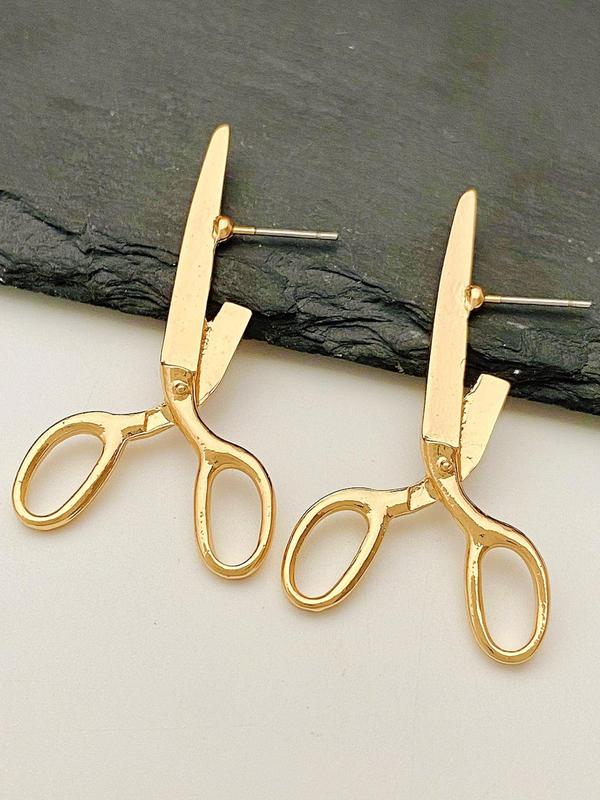 Creative New Retro Scissor Design Dangle Earrings, 1 Pair 2024 New Dainty Jewelry for Daily Clothing Decor, Party, Chic All-match Jewelry As Gift for Girlfriend & Boyfriend