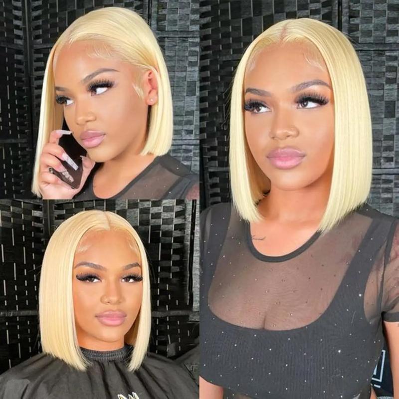 613 Blonde 13x6 Transparent Lace Front Human Hair Wigs 180% Density Brazilian Straight Lace Frontal Wig with Baby Hair 10-40inchs