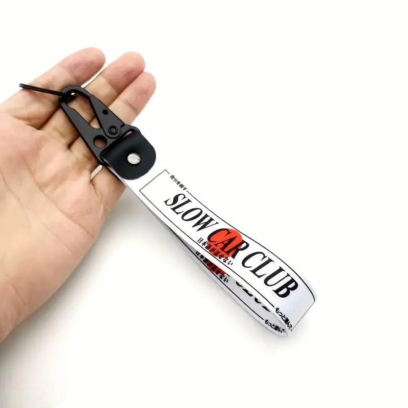 Letter Design Car Keychain for Summer, Anti-lost Wristband Keychain, Universal Portable Car Keychain for Men & Women, Auto Key Decoration, Car Accessories