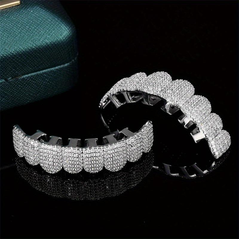 Hip Hop Grills Cubic Zirconia Teeth Grills micro-inset zircon braces Rapper jewelry