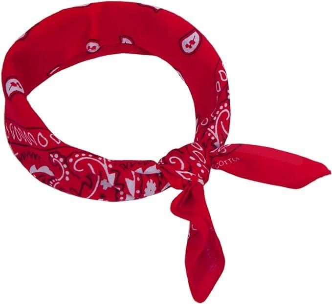 Novelty Paisley Large Bandanas 12 Pack  Cotton Cowboy Bandana for Men