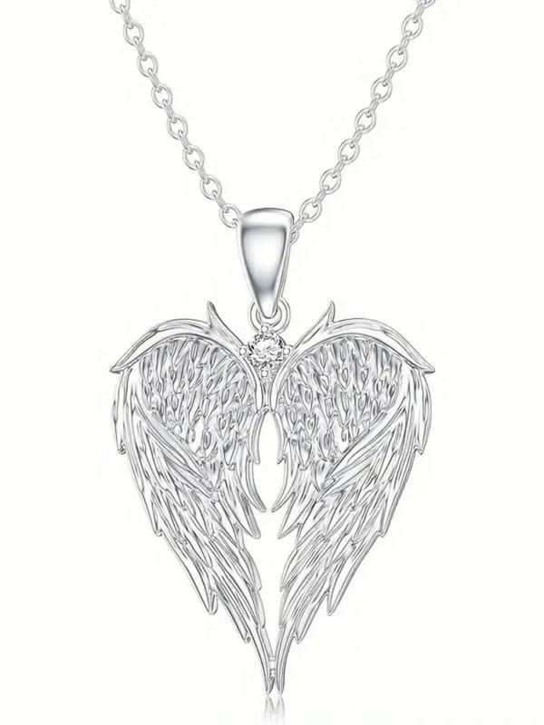 Wing Design Pendant Necklace for Women & Girls,  Fashion Jewelry for Party, Daily Clothing Decor, Trendy All-match & Exquisite Jewelry for Birthday Gift