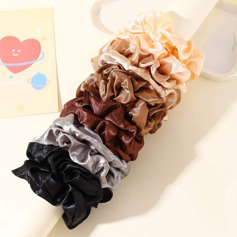 12PCS Satin Silk Scrunchies Hair Ties for Women Girls,Satin Scrunchies Silk Hair Ties Silk Scrunchies Silk Scrunchies for Hair Hair Bands Ribbon Hair Bows Hair Accessories for Women Girls