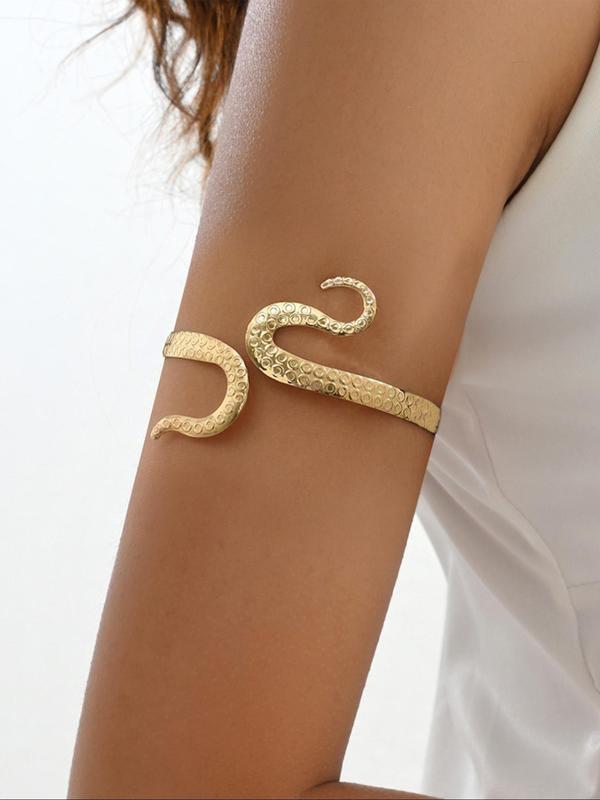 Simple Geometric Design Cuff Bangle   Armlet, Fashionable Jewelry for Women for Party, Daily Clothing Decor, Trendy All-match & Exquisite Jewelry for Birthday Gift, 80s Fashion