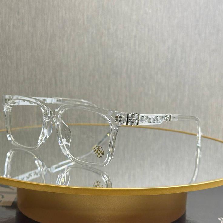 Trendy Chrome Hearts Patterned Frame Glasses for Men and Women, European Style Design, UV Protection Lens | Strong and fashionable | High quality plastic glasses frames