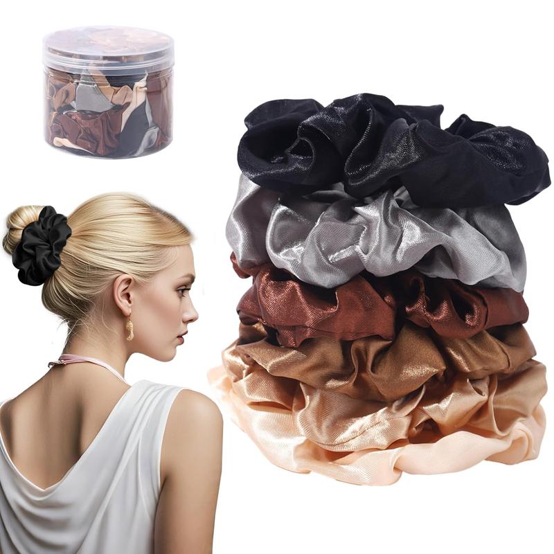 12PCS Satin Silk Scrunchies Hair Ties for Women Girls,Satin Scrunchies Silk Hair Ties Silk Scrunchies Silk Scrunchies for Hair Hair Bands Ribbon Hair Bows Hair Accessories for Women Girls