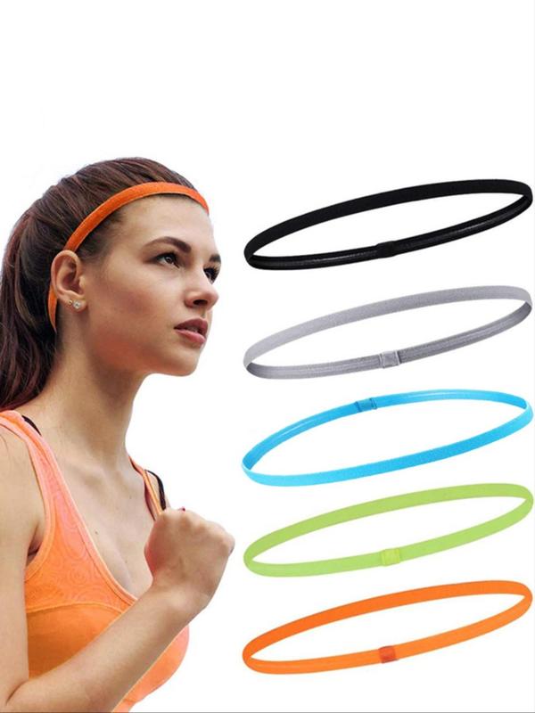 Basic Solid Color High Stretch Hair Band, 2024 New Style Non-slip Sports Hair Band for Daily Use, Fitness Sports Yoga Headband for Women & Girls