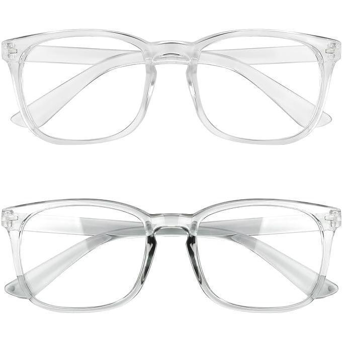 2024 Fashion Glasses Computer Gaming TV Phones Daily Use Glasses for Women Men Eyeglasses 2 Pack  1Pack