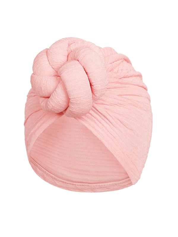 Women's Simple Style Plain Color Turban Hat, Casual Trendy  Beanie, Comfortable and Breathable Knot Design Turban Hat, Fashionable Clothes Accessories for Daily Use