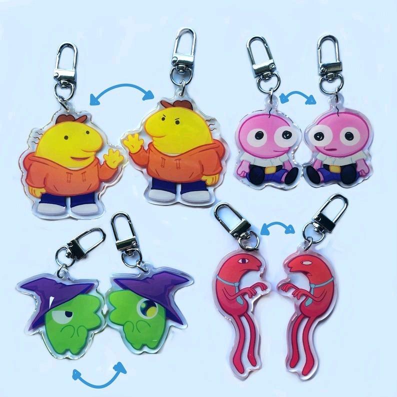 Happy Friends Double Sided Keychains - 4 options