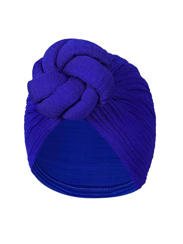 Women's Simple Style Plain Color Turban Hat, Casual Trendy  Beanie, Comfortable and Breathable Knot Design Turban Hat, Fashionable Clothes Accessories for Daily Use