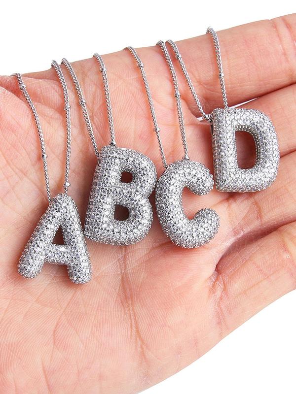 Initials Pendant Necklace for Women, Fashion Jewelry for Party, Daily Clothing Decor, Trendy All-match & Exquisite Jewelry for Birthday Gift