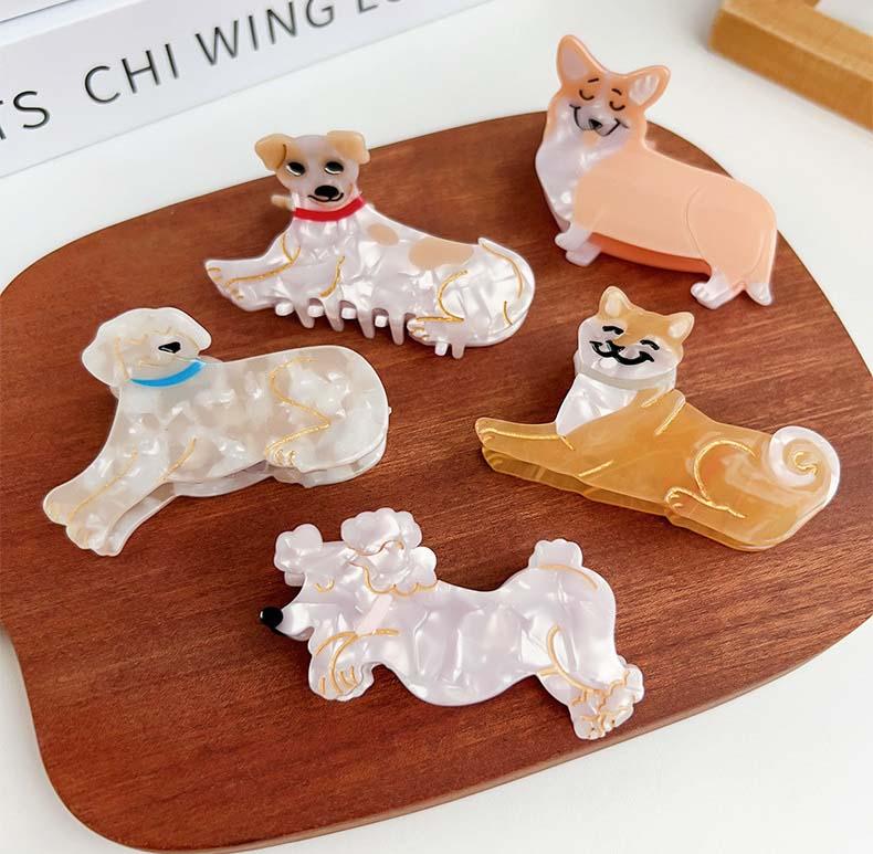 9pcs Cartoon Dog Hair Clip Ideal Gift for Dog Lovers (Gookka) cinchcliphair clawclip for longhair